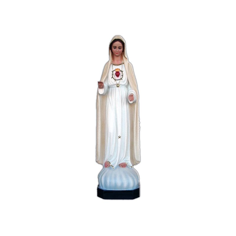 Our Lady of Fatima Color Fiberglass Outdoor Statue, 41"