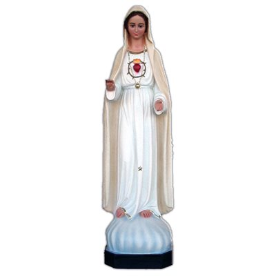Our Lady of Fatima Color Fiberglass Outdoor Statue, 41"
