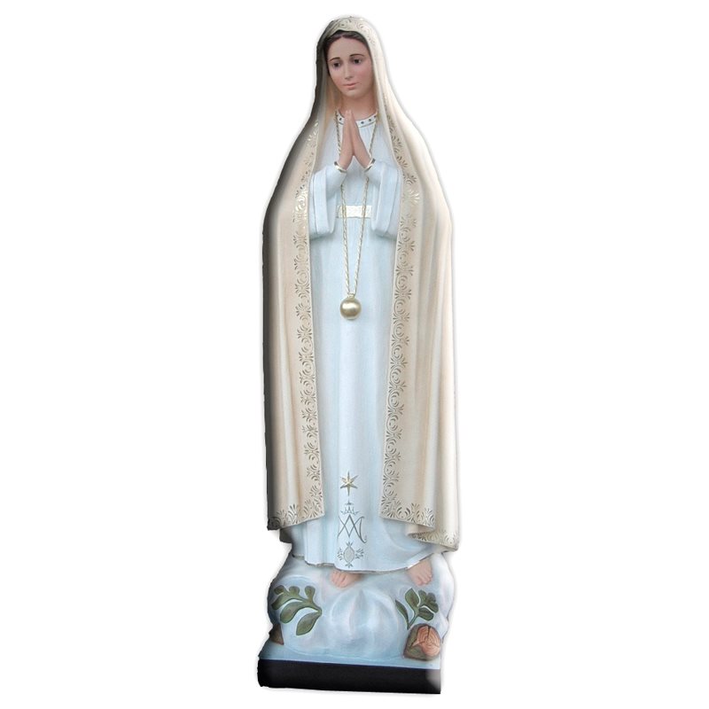 Statue ext. N.D. Fatima 71" (180 cm) en FDV Couleur