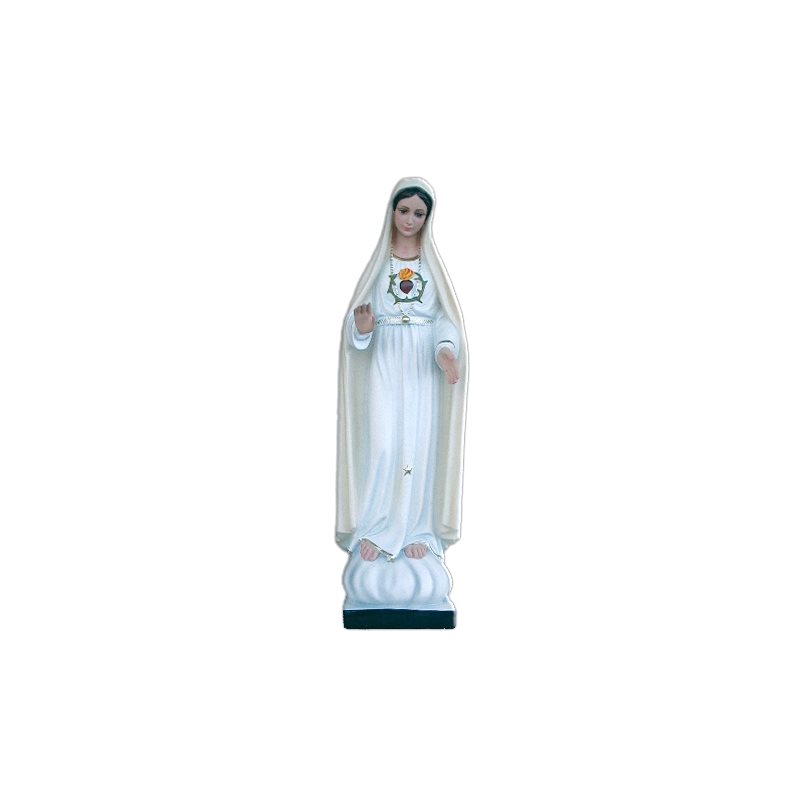 Our Lady of Fatima Color Fiberglass Outdoor Statue, 25"
