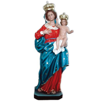 Our Lady of Grace Color Fiberglass Outdoor Statue, 25.5"