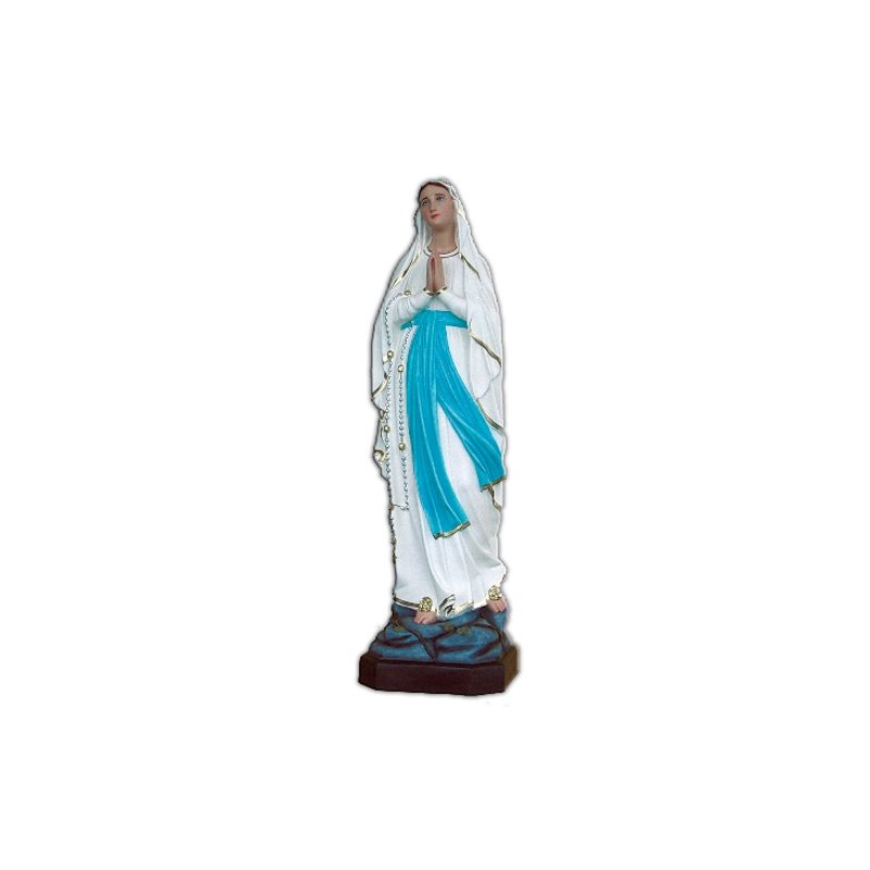 Our Lady of Lourdes Color Fiberglass Outdoor Statue, 43"