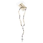 Boîte chapelet, grains 7 mm, pierres de Medjugorje