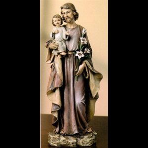 Statue Saint Joseph 10" (25.5 cm) en résine