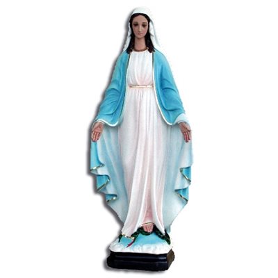 Our Lady of Grace Color Fiberglass Outdoor Statue, 24"
