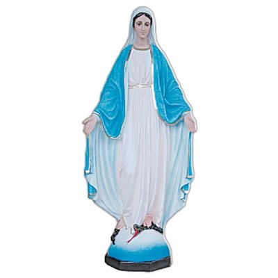 Our Lady of Grace Color Fiberglass Outdoor Statue, 27.5"