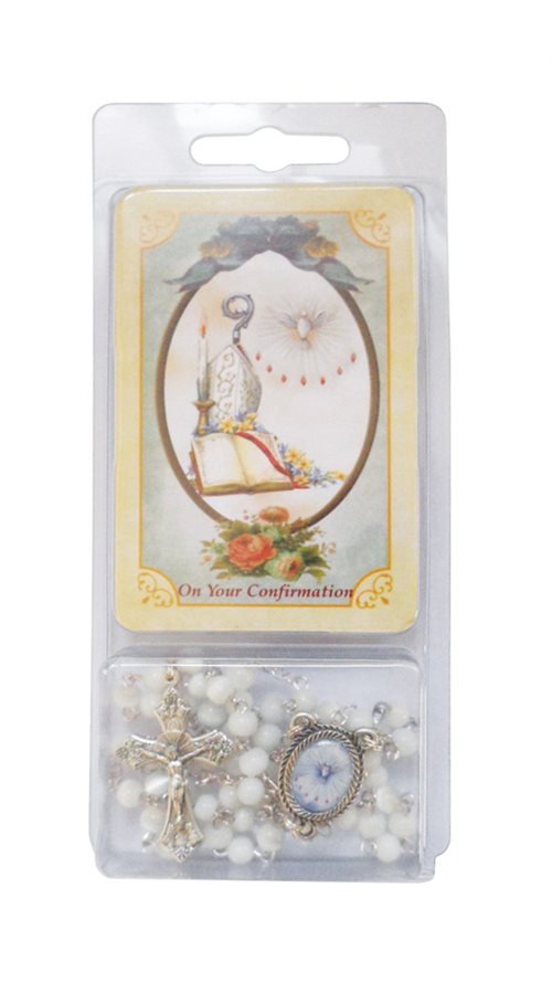 Boxed Confirmation Rosary w / Prayer, E