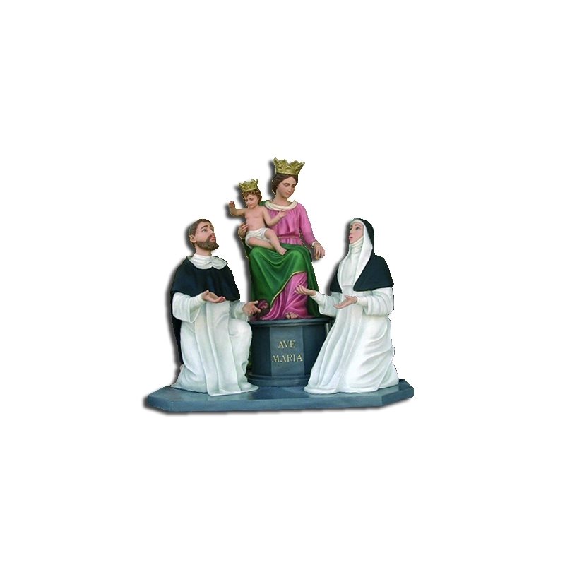 Our Lady of Pompei Color Fiberglass Outdoor Statue, 63"