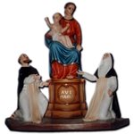Statue ext. N.D. Pompéi 33.5" (85 cm) en FDV Couleur