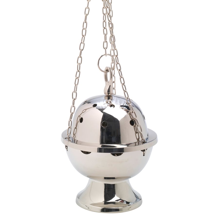 Silver Plated Brass Censer 9" (23 cm)