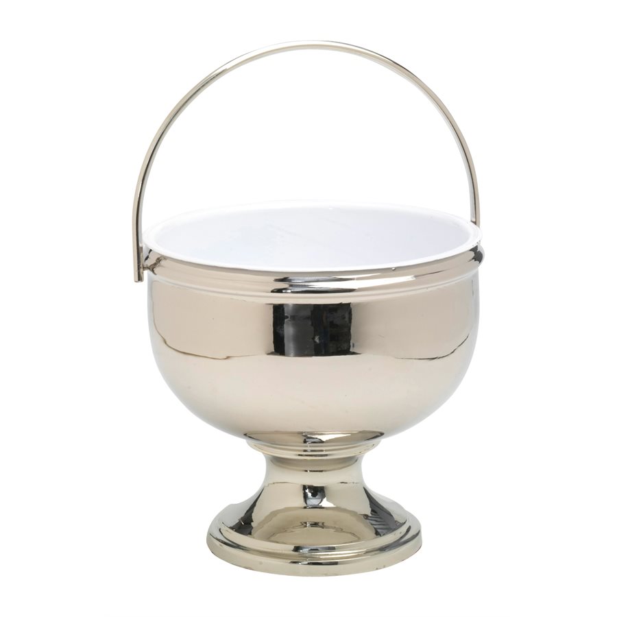 Silver Plated Holy Water Pot 7" x 7" (18 cm)