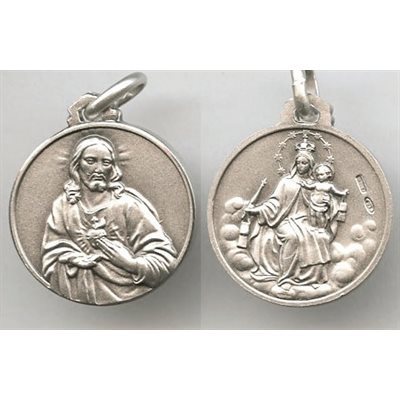 Sterling Silver Scapular Medal 18 mm