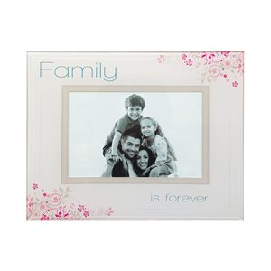 'Family'' Glass Picture Frame, 4'' x 6'' photo, English