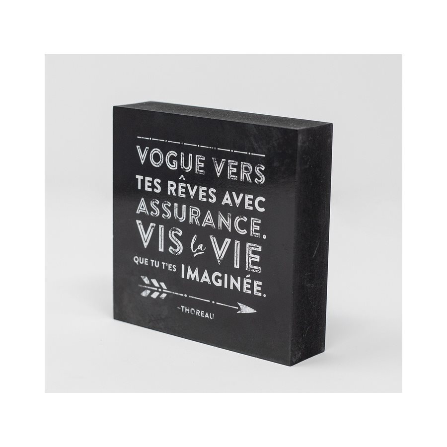 Graduation 2 sided block, MDF, 4½" x 4½" x 1½", French