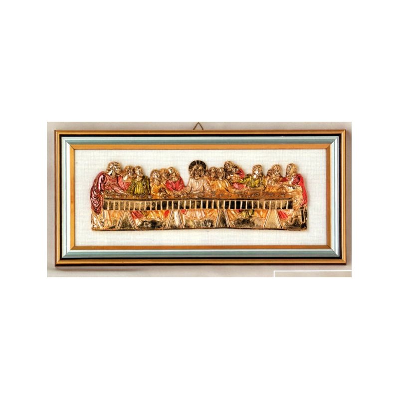 Gold Plated Last Supper, 5.25" x 11.75" (16 x 30 cm)