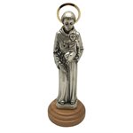 St. Anthony Met. Statue, Olive Wood. Base,4¾''