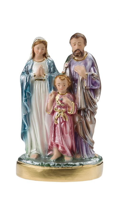 'Holy Family'' Col. P-F Plaster Statue, 6"