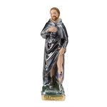 Statue Saint Pérégrin, plâtre col. et nacré, 20,3 cm