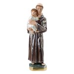 Statue Saint Antoine, plâtre col. et nacré, 30,5 cm