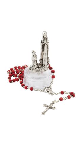 'OLL'' Metal Statue, 2½" & 13" Wooden Rosary