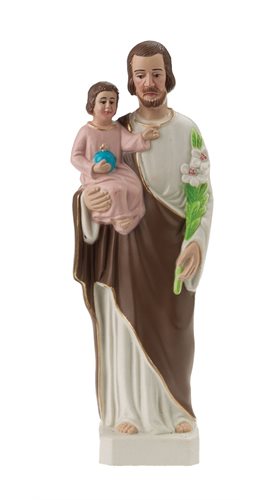 'St. Joseph'' Coloured Plastic Statue, 6"