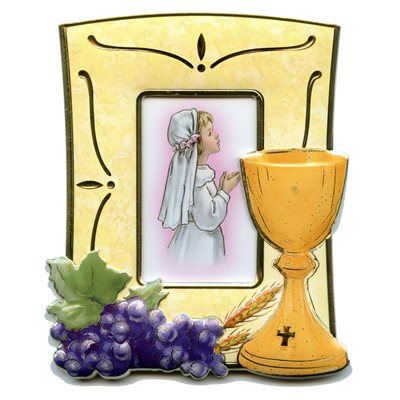 First Communion Picture Frame for Girl, 4'' x 4.75''