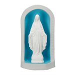 Grotte en vinyle pour statue ext., 61 cm, bleu et blanche