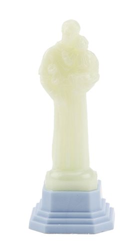 St. Anthony'' Luminous White plastique Statue, 2"