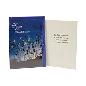 ''Sincères Condoléances'' Cards, French / ea
