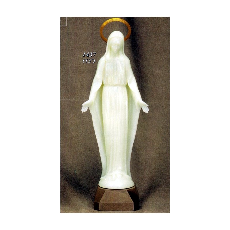 Statue Immaculée Conception 13" (33cm) plastique fluorescent
