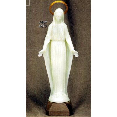 Our Lady of Grace Luminous Plastic Statue, 13" (33 cm)