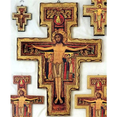 Croix Saint Damien 36" (91.5 cm) en bois