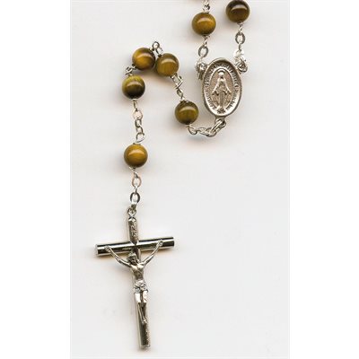 Tiger Eye Rosary 6 mm