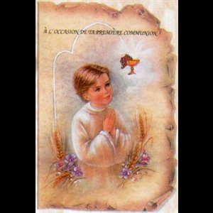 French First Communion card