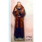 Statue Padré Pio 10" (25.5 cm) en résine
