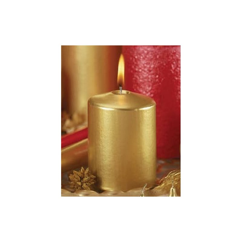 3" x 5" Pillar Candle Metallic SILVER / un