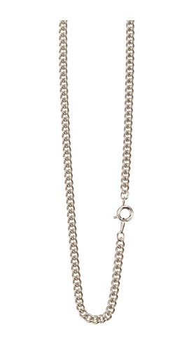Silver-Plated Chain with Clasp, 24"