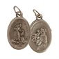 ''St. Anthony & St. Francis'' Oxidized Medal  /  ea