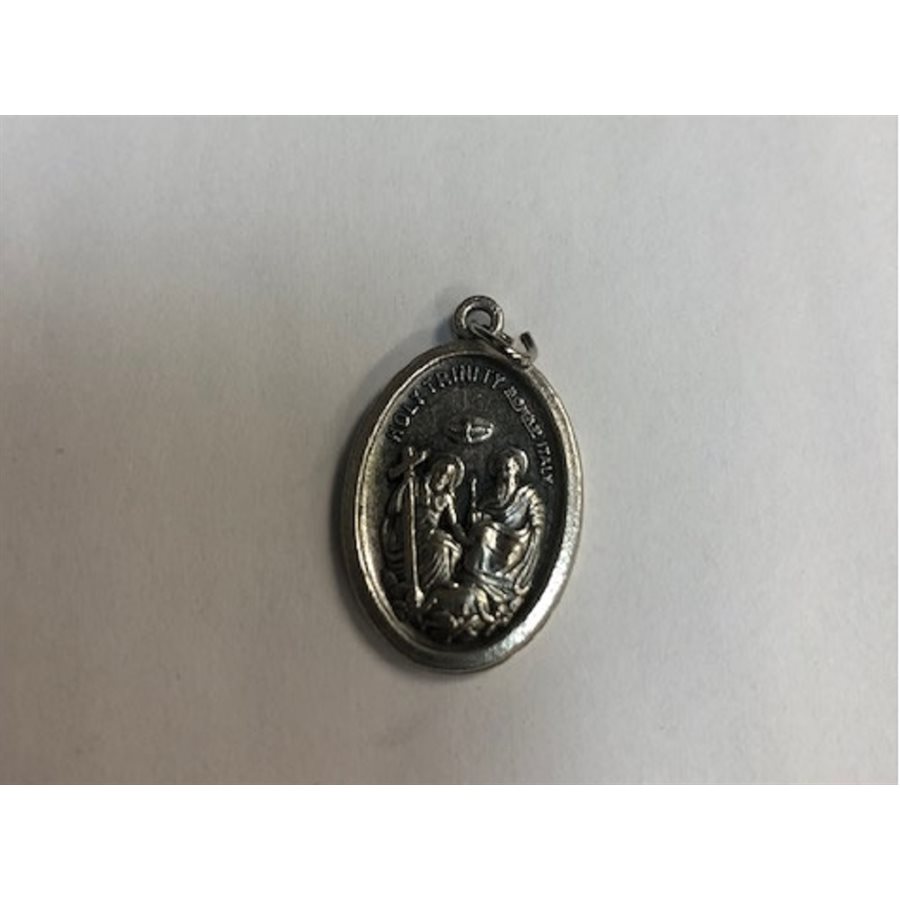 Holy Trinity Oxidized Medal, 7 / 8" (22mm) / ea