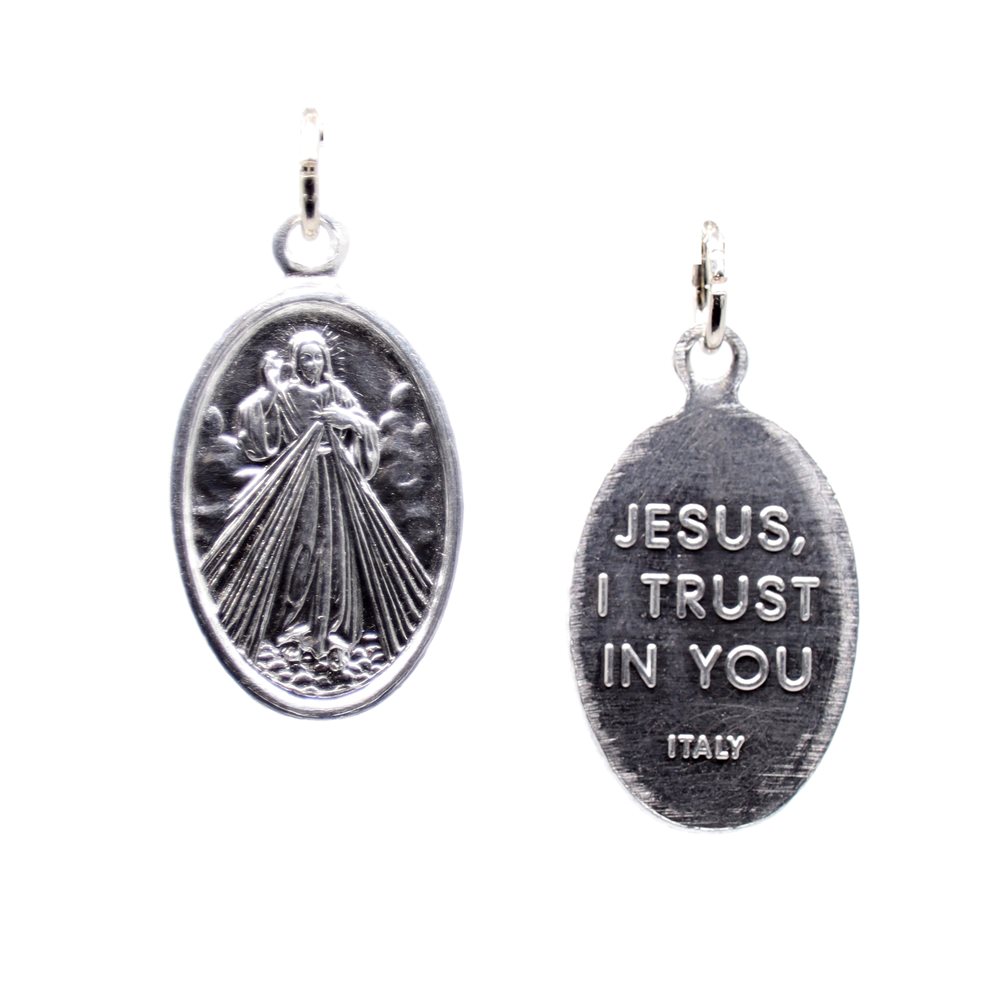 ''Divine Mercy'' Oxidized Medal / ea