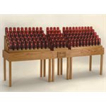 Oak Electric Votive Light Stand, 53" Ht. x 107" W. x 24" D.