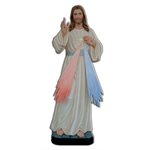 Statue ext. Jésus Miséricordieux  47" (120 cm) en FDV Couleu