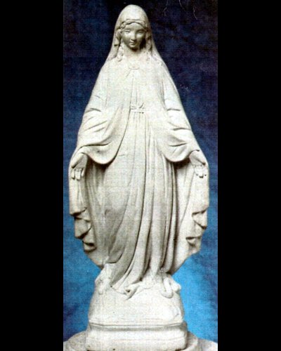 Statue ext. Immaculée Conception 21" (53 cm) en ciment blanc