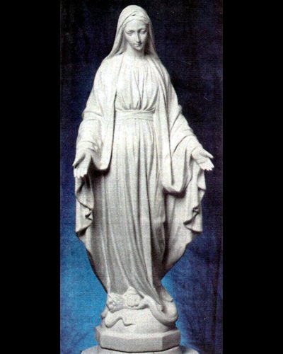 Our Lady of Grace White Concrete Statue, 33" (84 cm)