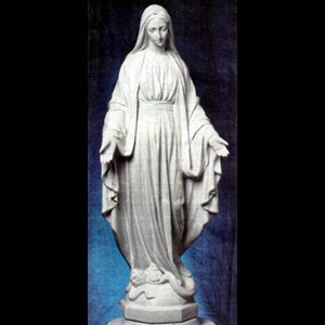 Statue ext. Immaculée Conception 33" (84 cm) en ciment blanc