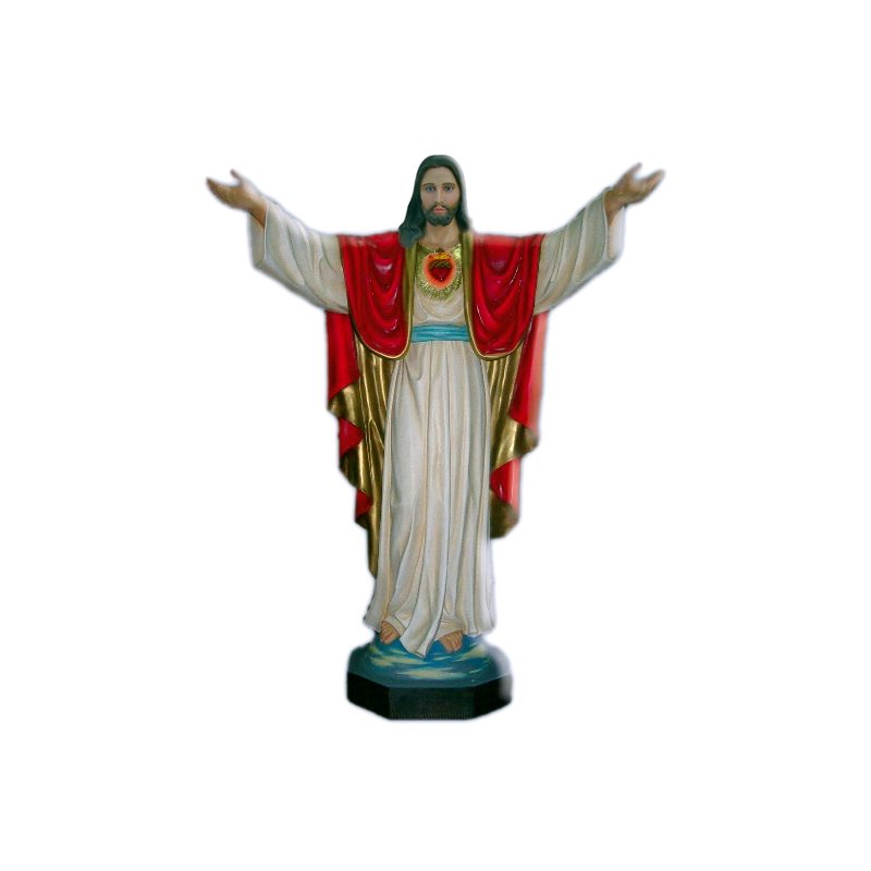 Sacred Heart of Montmartre Fiberglass Outdoor Statue, 79"