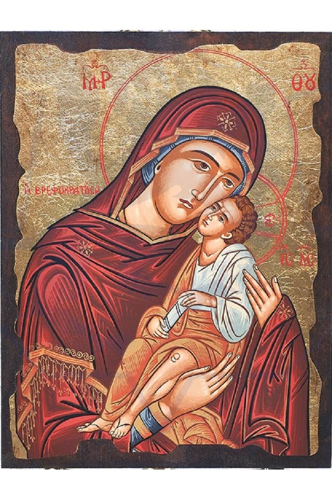 Icon Virgin of Tenderness 8" x 10" (20 x 26 cm) Gold leaf