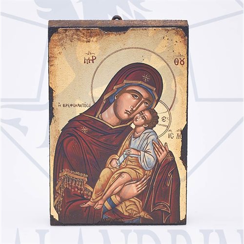 Icon Virgin Mary 12" x 15 3 / 4" (30 x 40 cm) Gold leaf