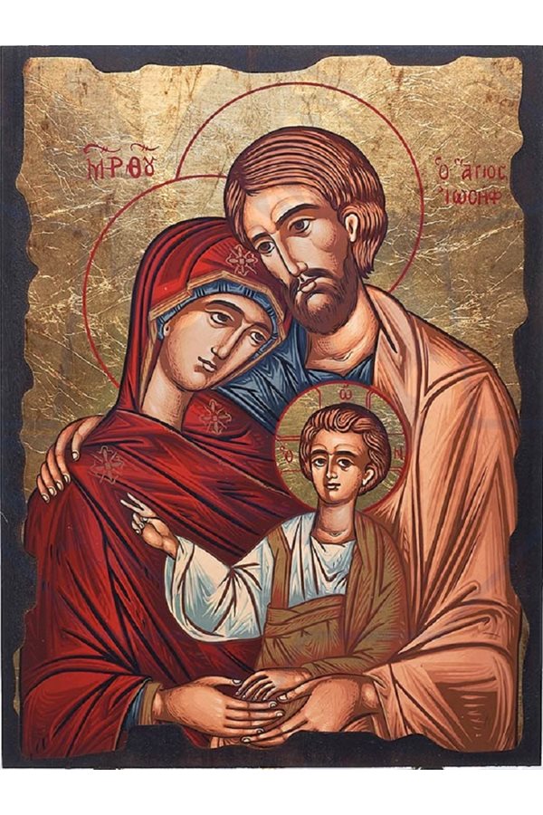 Icon Holy Family 12" x 16" (30 x 40 cm) Gold leaf