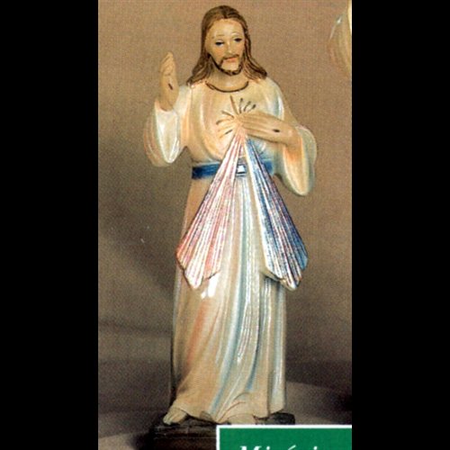 Divine Mercy Color Resin Statue, 9" (23 cm)